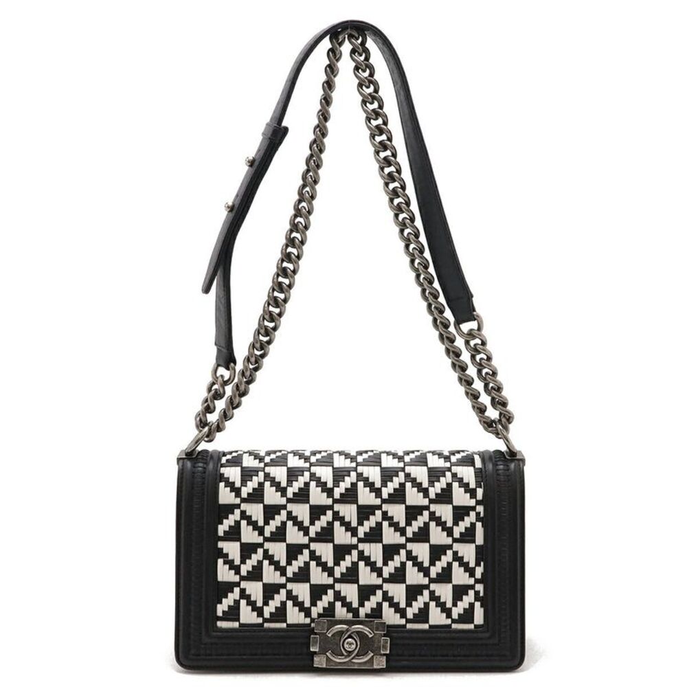Chanel Leather Boy Chanel Matelasse Coco Mark 2way Chain Bag A67086